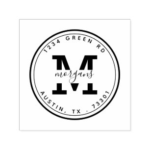 Moderne Eleganz Briefmarke aus selbstfarbenem Ka Permastempel