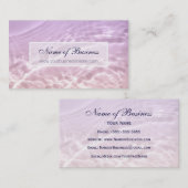 Moderne Eleganz Chic Pink Water Satin Visitenkarte (Vorne/Hinten)