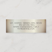 Moderne Eleganz Cool, geometrisch, Spitze Mini Visitenkarte (Rückseite)