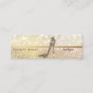 Moderne Eleganz, Diamanten High Heels Bokeh Mini Visitenkarte