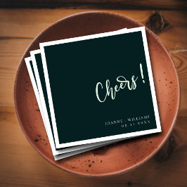 Moderne Eleganz! Dunkelgrüne Hand Serviette