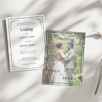 Moderne Eleganz | Foto-Editierbare Hochzeit Einladung