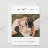 Moderne Eleganz Foto Hochzeit Save The Date (Rückseite)