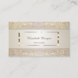 Moderne Eleganz, gestreift, goldene Konfetti, gold Visitenkarte