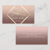 Moderne Eleganz, Goldrahmen, Konfetti, Scheren Visitenkarte (Vorne/Hinten)