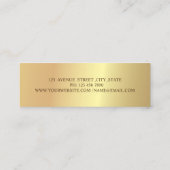 Moderne Eleganz, Goldrausch Schlaganfall, Herz Mini Visitenkarte (Rückseite)