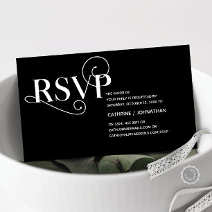 Moderne Eleganz, Hochzeits RSVP, Antwort, Erwideru Begleitkarte