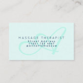 Moderne Eleganz in grün Türkis Visitenkarte (Rückseite)