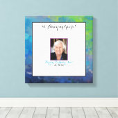 Moderne Eleganz mit Ihrer Foto Gästebuch-Leinwand Leinwanddruck (Insitu (Holzboden))