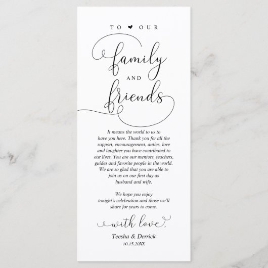 Moderne Eleganz, Platzierung Dankeschön Karte (Vorderseite)