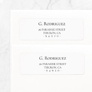 Moderne Eleganz pur. Minimaler Typo. Anschrift 05a
