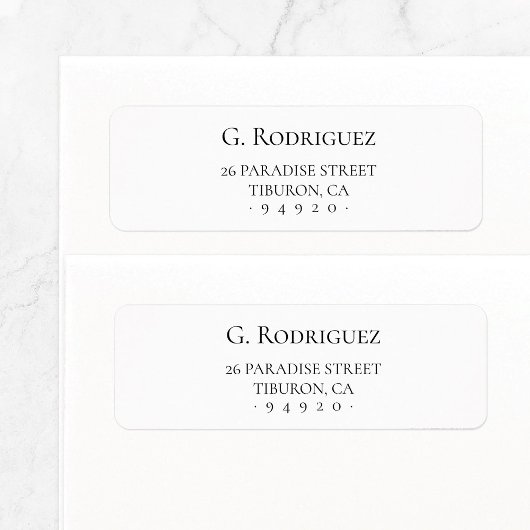 Moderne Eleganz pur. Minimaler Typo. Anschrift 05a