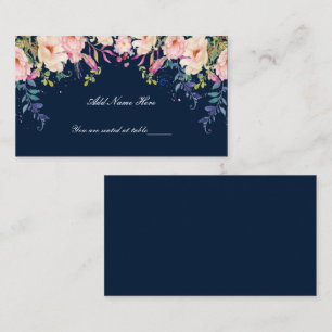 Moderne Eleganz Rosa Blumentisch Botanischer Tisch Platzkarte