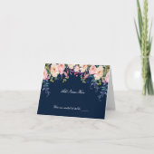 Moderne Eleganz Rosa Blumentisch Platzkarte Karte (Vorderseite)