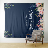 Moderne Eleganz Rosa Blumenzwiebeln Foto Hintergru Wandteppich (Beispiel (Horizontal))