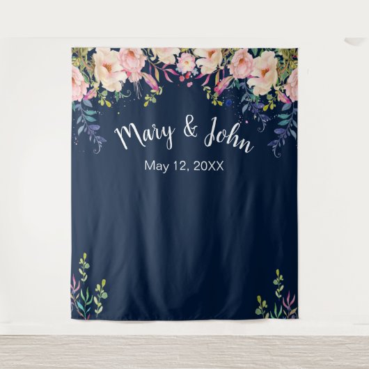 Moderne Eleganz Rosa Blumenzwiebeln Foto Hintergru Wandteppich (Vorderseite)