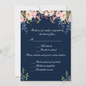 Moderne Eleganz Rosa Botanische Reaktion der Flora Einladung (Vorderseite)