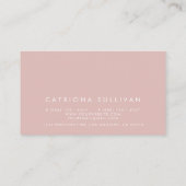 Moderne Eleganz Rosa Visitenkarte (Rückseite)