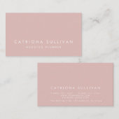 Moderne Eleganz Rosa Visitenkarte (Vorne/Hinten)