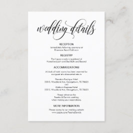 Moderne Eleganz, schwarze Schrift, unsere Hochzeit Begleitkarte