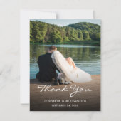 Moderne Eleganz Vielen Dank für Ihr Hochzeitsstipe Mitteilungskarte (Vorderseite)