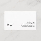 Moderne Eleganz Visitenkarte (Rückseite)