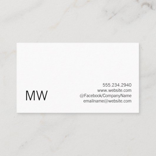 Moderne Eleganz Visitenkarte (Rückseite)