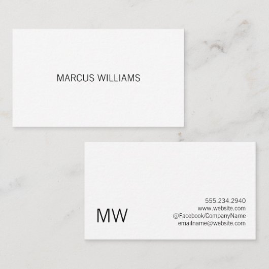 Moderne Eleganz Visitenkarte (Vorne/Hinten)