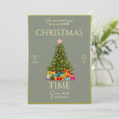 Moderne Eleganz Weihnachtsfeier Einladung (Stehend Vorderseite)
