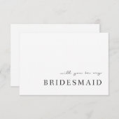 Moderne Eleganz werden Sie meine Brückenkarten sei Dankeskarte (Vorne/Hinten)