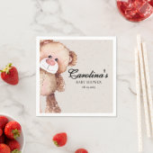 Moderne Eleganz, wir können warten Babydusche Serviette (Beispiel)