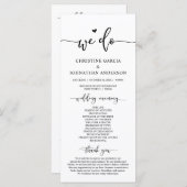 Moderne Eleganz, wir tun, Hochzeitsfeier Programm (Vorne/Hinten)