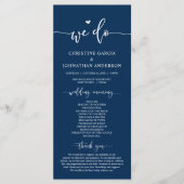 Moderne Eleganz, wir tun, Hochzeitsfeierlichkeiten Programm (Vorderseite)