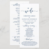 Moderne Eleganz, wir tun, Hochzeitsfeierlichkeiten Programm (Vorne/Hinten)