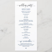 Moderne Eleganz, wir tun, Hochzeitsfeierlichkeiten Programm (Rückseite)