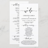 Moderne Eleganz, wir tun, Hochzeitsfeierlichkeiten Programm (Vorne/Hinten)