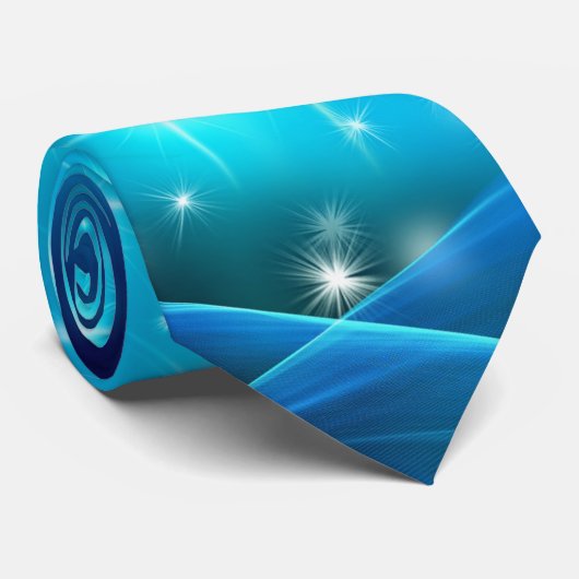 Moderne elektrische blaue Funkeln Krawatte (Gerollt)