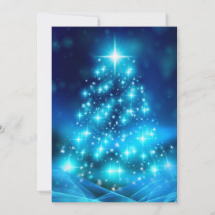 Moderne elektrische blaue Weihnachtsbaum Feiertagskarte