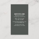 Moderne elektrische Dienste Wasserfarbenkörper Visitenkarte (Rückseite)