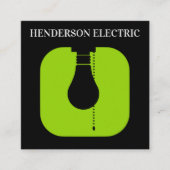 Moderne elektrische Einzigartige Visitenkarten Quadratische Visitenkarte (Vorderseite)