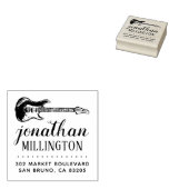 Moderne elektrische Gitarre Name Script-Rücksendea Gummistempel (Stempel)