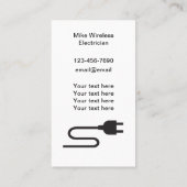 Moderne Elektrotechnik mit zweiseitigen Visitenkar Visitenkarte (Rückseite)