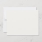 Moderne Elfenbein-Notizkarte mit schwarzer Umrandu Einladung (Rückseite)