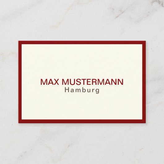 Moderne Elfenbein Visitenkarte (Vorderseite)