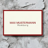 Moderne Elfenbein Visitenkarte