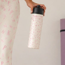 Moderne Elfenbein-Wasserfarbe Rosa Buchstabenmuste