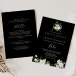 Moderne Elfenbeinbläserne Spanische Front- und Rüc Einladung<br><div class="desc">Dieses moderne Elfenbein mit spanischer Blumenpracht und einer spanischen Hinterzeitseinladung ist perfekt für eine rustikale Hochzeit. Das Design umfasst die Blume der elfenbeinfarbenen Aquarell-Rose mit grünen Eukalyptus-Blätter, die schön in auffälligen Bouquets angeordnet sind. Rett Papier, indem man mehr Details auf der Rückseite der Einladung anstatt auf einer separaten Gehäusekarte angibt....</div>