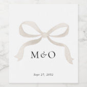 Moderne Elfenbeinblume Weinetikett (Einzelnes Label)