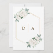 Moderne Elfenbeinflora Nuestra Boda Spanische Hoch Einladung (Rückseite)