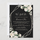 Moderne Elfenbeinflora wir machen noch immer eine  Einladung (Vorderseite)